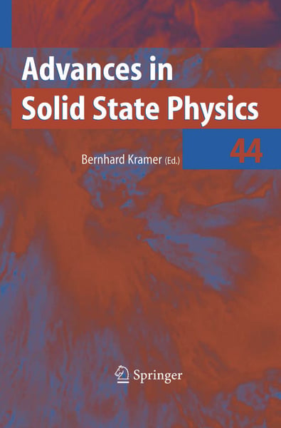 Produktbild: Advances in Solid State Physics