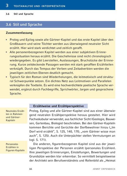 Heimsuchung Zusammenfassung Kapitel 1 'Heimsuchung von Jenny Erpenbeck - Textanalyse und Interpretation