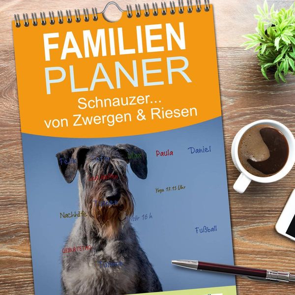 Produktbild: Familienplaner 2026 - Schnauzer... von Zwergen und Riesen 2026 mit 5 Spalten (Wandkalender, 21 x 45 cm) CALVENDO