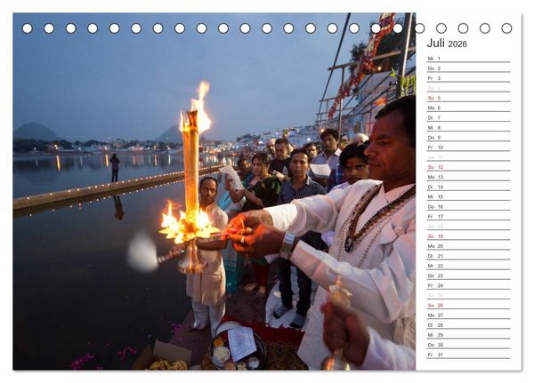 Produktbild: Farbenfrohes aus Indien (Tischkalender 2026 DIN A5 quer), CALVENDO Monatskalender
