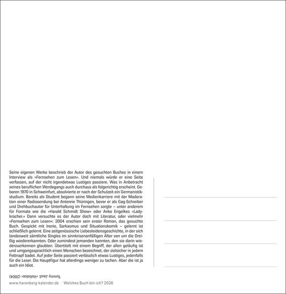 Produktbild: Welches Buch bin ich? Premium-Postkartenkalender 2026 - Literarischer Rätselkalender