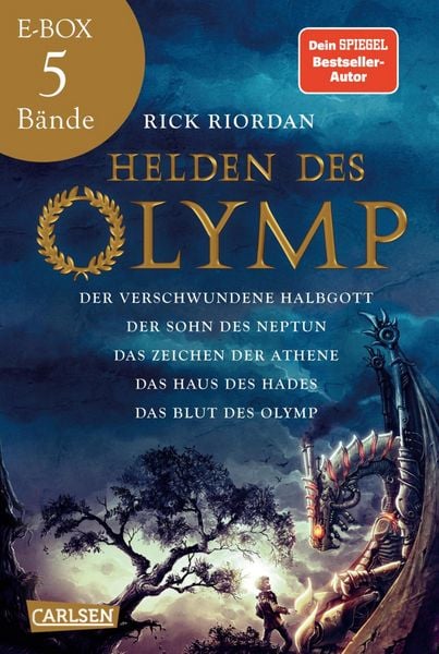 Produktbild: Helden des Olymp: Drachen, griechische G&ouml;tter und r&ouml;mische Mythen - Band 1-5 der Fantasy-Reihe in einer E-Box!