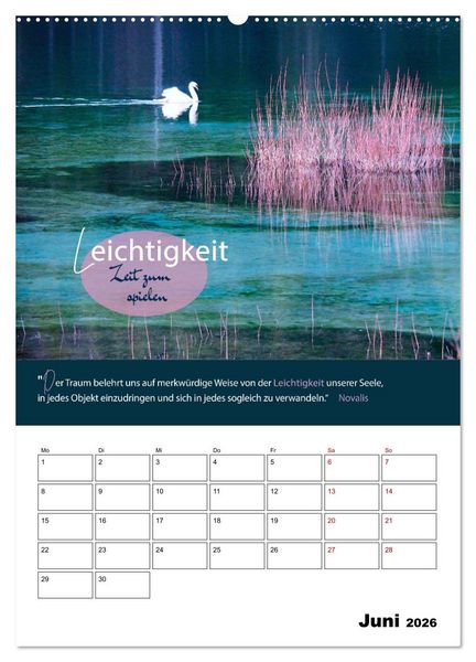 Produktbild: Zitate Wegbegleiter, mit Spr&uuml;chen durch das Jahr by VogtArt (hochwertiger Premium Wandkalender 2026 DIN A2 hoch), Kunstdruck in Hochglanz