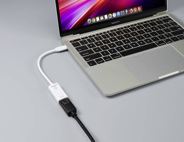 Produktbild: Renkforce USB-C&reg;, DisplayPort Adapter [1x USB-C&reg; Stecker - 1x DisplayPort Buchse] 0.15m
