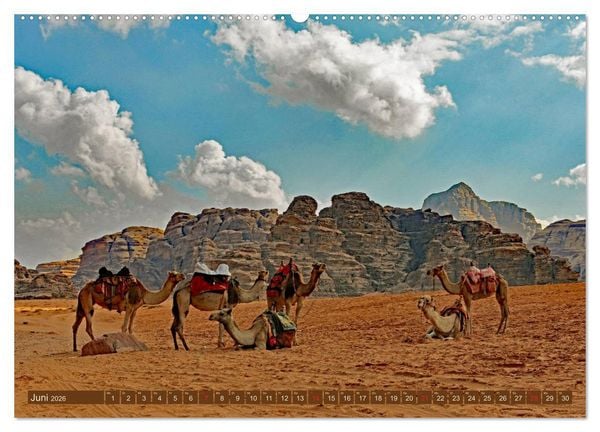 Produktbild: Die W&uuml;ste Wadi Rum (Wandkalender 2026 DIN A2 quer), CALVENDO Monatskalender