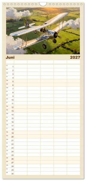 Produktbild: Familienplaner 2027 - N&auml;chster Halt: Flugh&ouml;he mit 5 Spalten (Wandkalender, 21 x 45 cm) CALVENDO