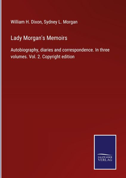 Produktbild: Lady Morgan's Memoirs