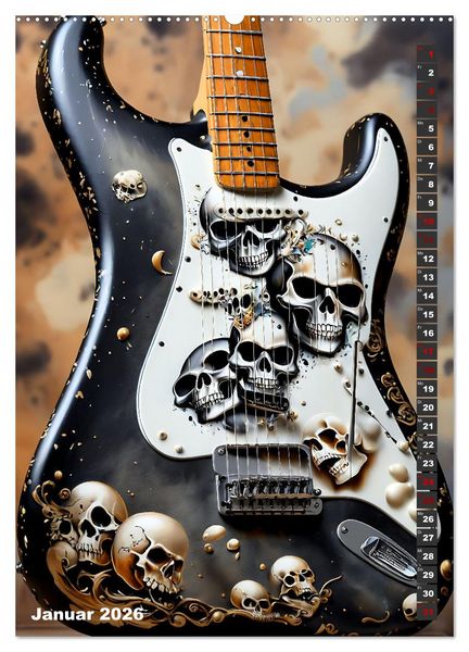 Produktbild: Traumhafte Gitarren (hochwertiger Premium Wandkalender 2026 DIN A2 hoch), Kunstdruck in Hochglanz