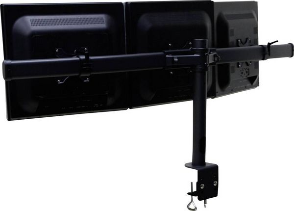 Produktbild: SpeaKa Professional Monitor-Tischhalterung SP-1664324 3 Display(s) 33,0 cm (13") - 61 cm (24") Schwarz H&ouml;henverstellbar, Schwenkbar, Rotierbar