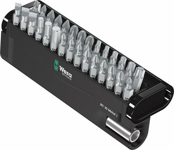 Wera Bit-Check 30 Metal 1 05057434001 Bit-Set 30teilig Schlitz, Kreuzschlitz Pozidriv, Kreuzschlitz Phillips, Innen-TORX