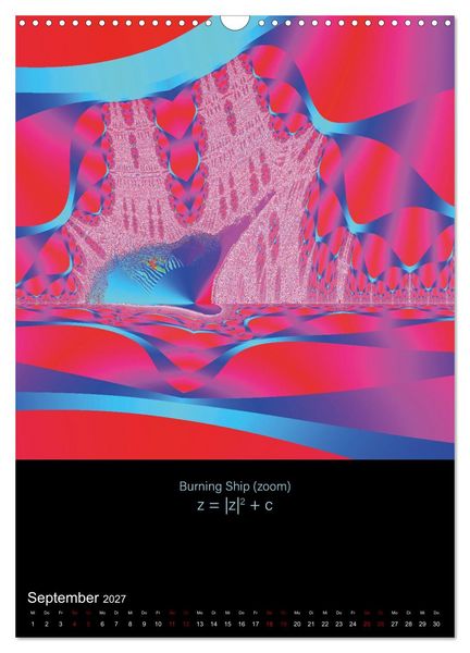 Produktbild: Psychedelische Fraktalbilder inkl. Formel (Wandkalender 2027 DIN A3 hoch), CALVENDO Monatskalender