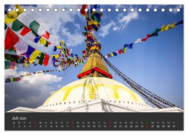 Produktbild: Nepal 2026 - Dem Himmel so nah (Tischkalender 2026 DIN A5 quer), CALVENDO Monatskalender