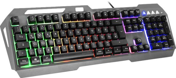 Produktbild: SPEEDLINK LUNERA Metal RGB Rainbow Gaming Keyboard, black - DE layout