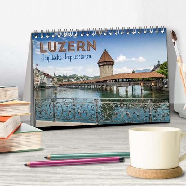 Produktbild: LUZERN Idyllische Impressionen (Tischkalender 2026 DIN A5 quer), CALVENDO Monatskalender