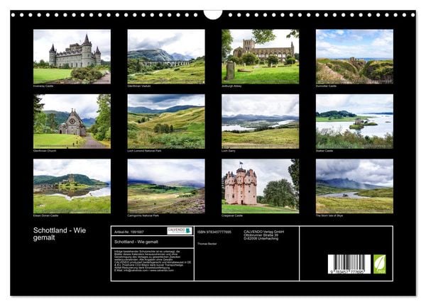 Produktbild: Schottland - Wie gemalt (Wandkalender 2026 DIN A3 quer), CALVENDO Monatskalender