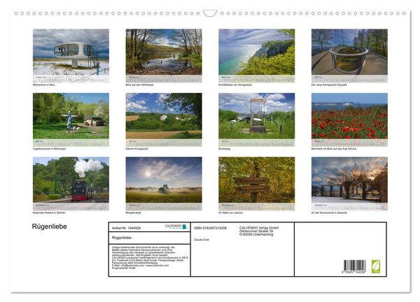 Produktbild: R&uuml;genliebe (Wandkalender 2026 DIN A2 quer), CALVENDO Monatskalender