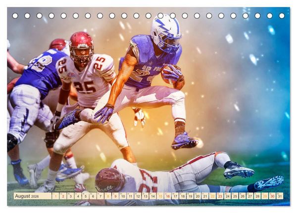 Produktbild: American Football - Fight (Tischkalender 2026 DIN A5 quer), CALVENDO Monatskalender