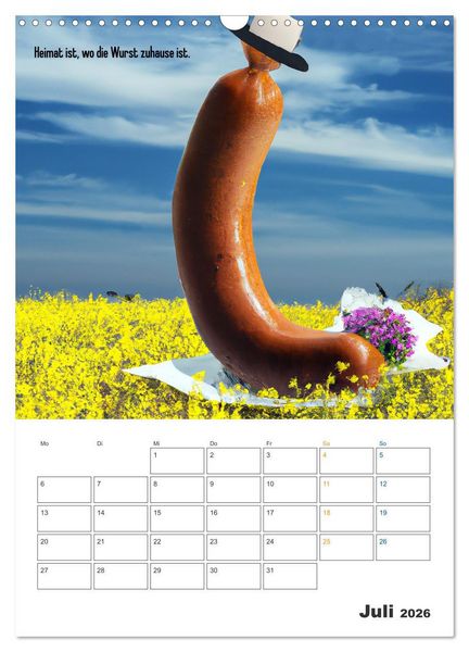 Produktbild: Ist mir Wurst Kalender (Wandkalender 2026 DIN A3 hoch), CALVENDO Monatskalender