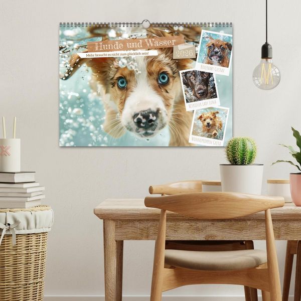 Produktbild: Hunde und Wasser (Wandkalender 2026 DIN A3 quer), CALVENDO Monatskalender