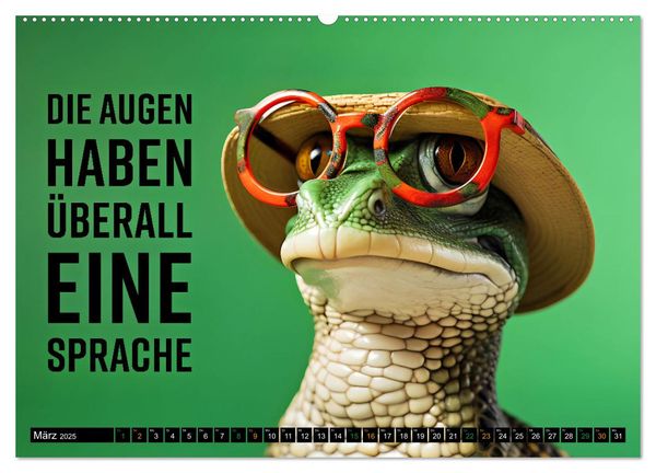 'BRILLEN coole Sprüche (hochwertiger Premium Wandkalender 2025 DIN A2