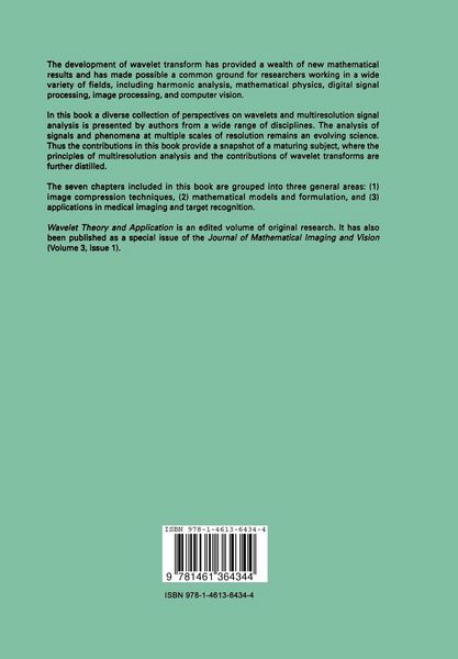 Produktbild: Wavelet Theory and Application