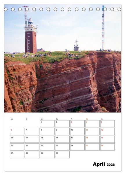 Produktbild: Helgoland, Perle der Nordsee (Tischkalender 2026 DIN A5 hoch), CALVENDO Monatskalender