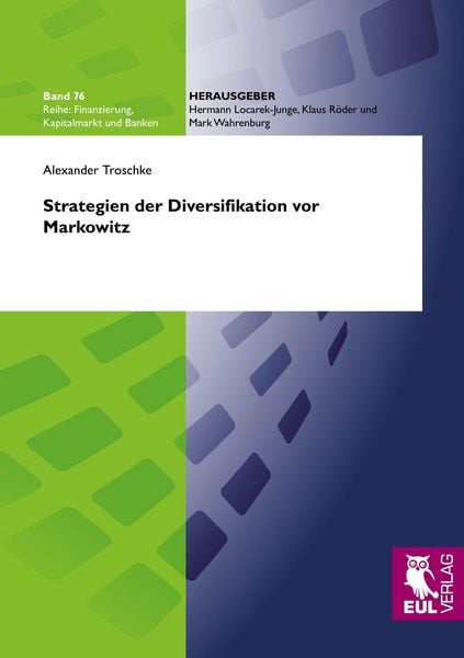 Produktbild: Strategien der Diversifikation vor Markowitz