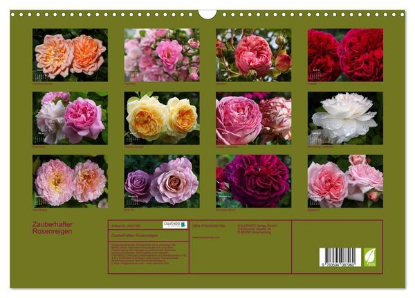 Produktbild: Zauberhafter Rosenreigen (Wandkalender 2027 DIN A3 quer), CALVENDO Monatskalender