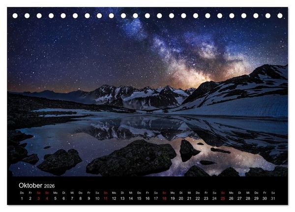 Produktbild: Sternensucher - Landschaft unter Sternen (Tischkalender 2026 DIN A5 quer), CALVENDO Monatskalender