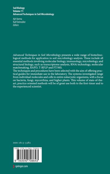 Produktbild: Advanced Techniques in Soil Microbiology
