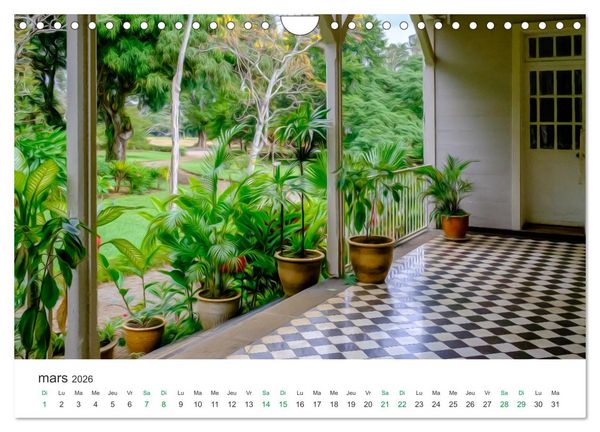 Produktbild: &Icirc;le Maurice entre photographie et peinture (Calendrier mural 2026 DIN A4 vertical), CALVENDO calendrier mensuel