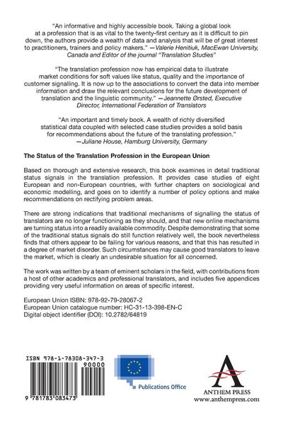 Produktbild: The Status of the Translation Profession in the European Union