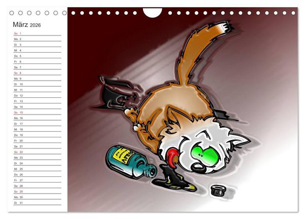 Produktbild: Alles f&uuml;r die Katz! Lustiger Katzen-Planer (Wandkalender 2026 DIN A4 quer), CALVENDO Monatskalender