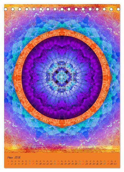 Produktbild: Mandala Energien (Tischkalender 2026 DIN A5 hoch), CALVENDO Monatskalender