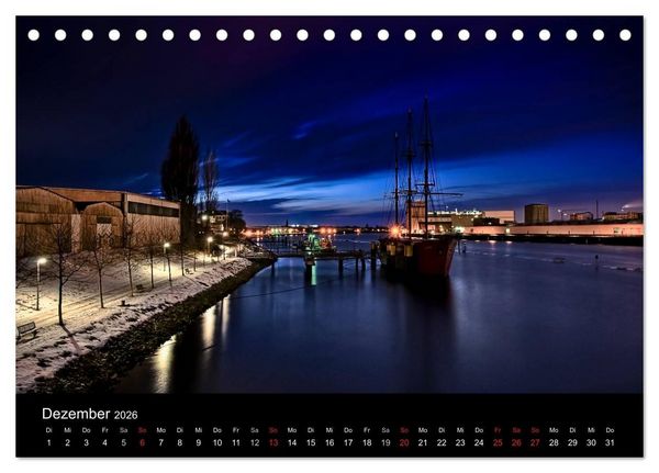 Produktbild: Bremen bei Nacht (Tischkalender 2026 DIN A5 quer), CALVENDO Monatskalender