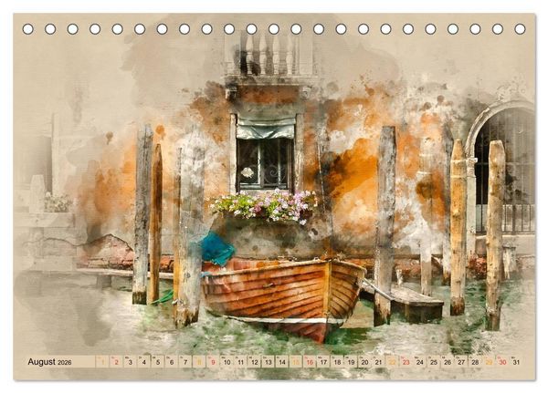 Produktbild: Venedig - ganz intim (Tischkalender 2026 DIN A5 quer), CALVENDO Monatskalender