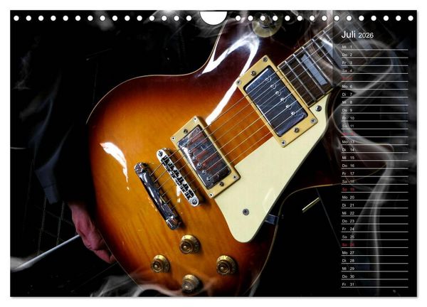 Produktbild: Rockgitarren Power (Wandkalender 2026 DIN A4 quer), CALVENDO Monatskalender
