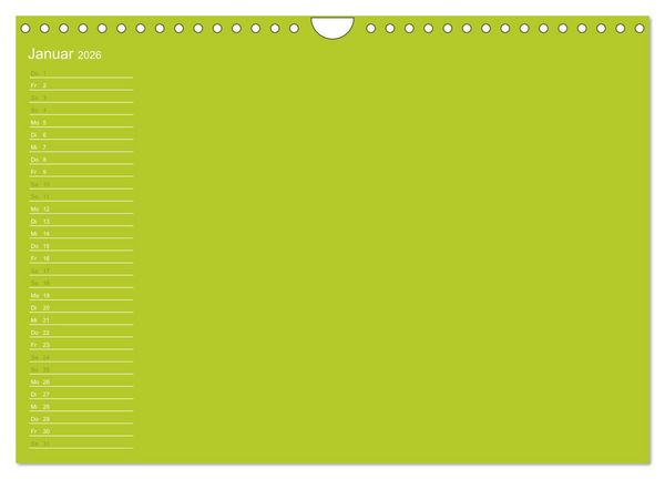 Produktbild: Bastel-Geburtstagskalender gr&uuml;n / Geburtstagskalender (Wandkalender 2026 DIN A4 quer), CALVENDO Monatskalender