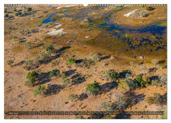 Produktbild: Okavango - Das Delta von oben (Wandkalender 2026 DIN A2 quer), CALVENDO Monatskalender