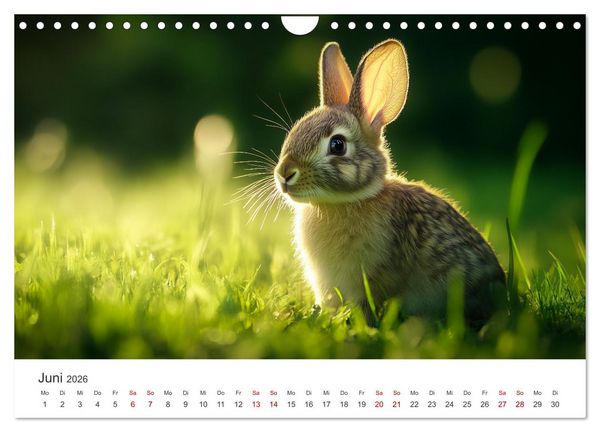 Produktbild: Fantastisch, flauschig, frech! - Ein Kaninchenkalender (Wandkalender 2026 DIN A4 quer), CALVENDO Monatskalender