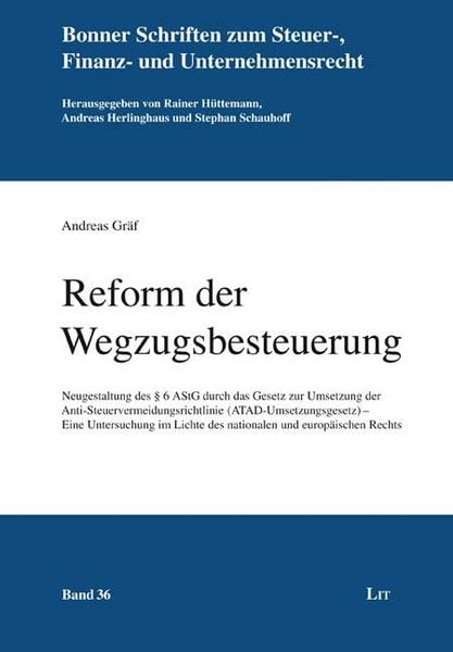 Produktbild: Reform der Wegzugsbesteuerung
