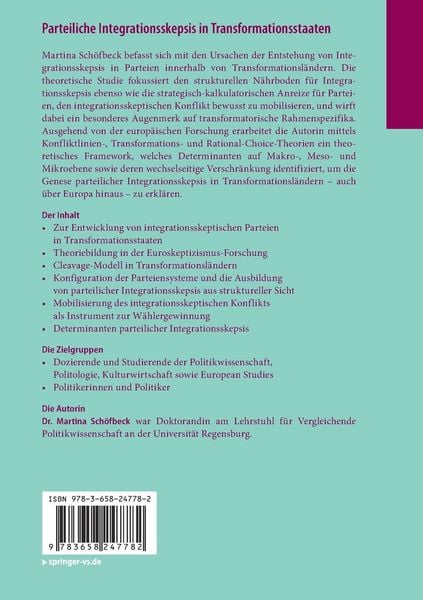 Produktbild: Parteiliche Integrationsskepsis in Transformationsstaaten