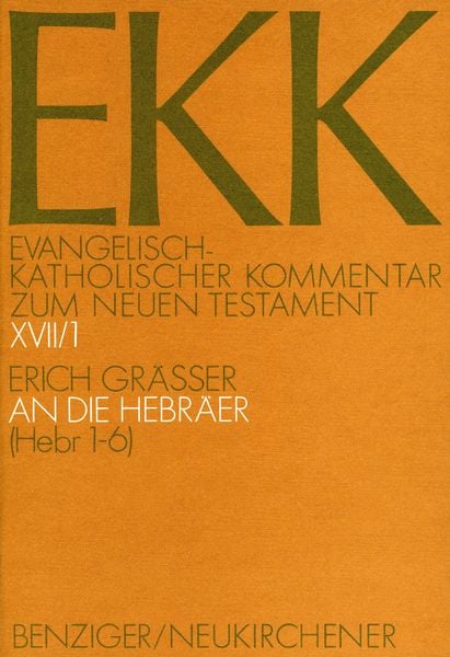 Produktbild: An die Hebr&auml;er, EKK XVII/1