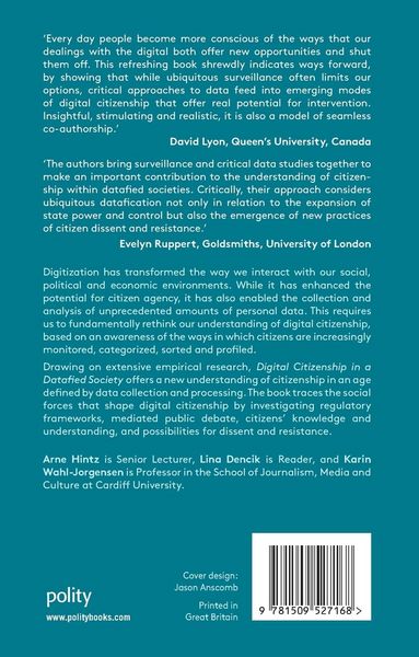 Produktbild: Digital Citizenship in a Datafied Society