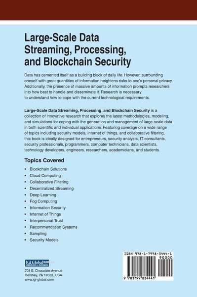 Produktbild: Large-Scale Data Streaming, Processing, and Blockchain Security
