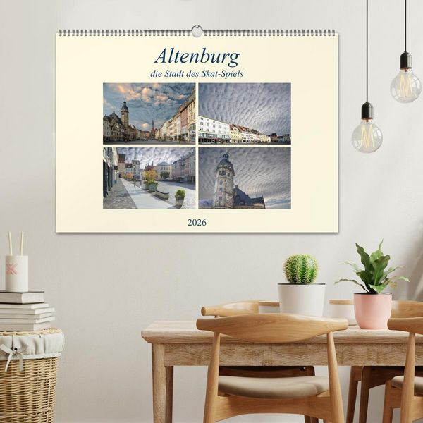 Produktbild: Altenburg, die Stadt des Skat-Spiels (Wandkalender 2026 DIN A2 quer), CALVENDO Monatskalender
