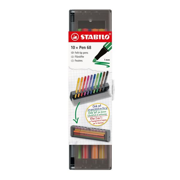 Produktbild: STABILO Filzstift Pen 68, 10er Click Set