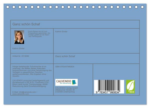 Produktbild: Ganz sch&ouml;n Schaf (Tischkalender 2026 DIN A5 quer), CALVENDO Monatskalender