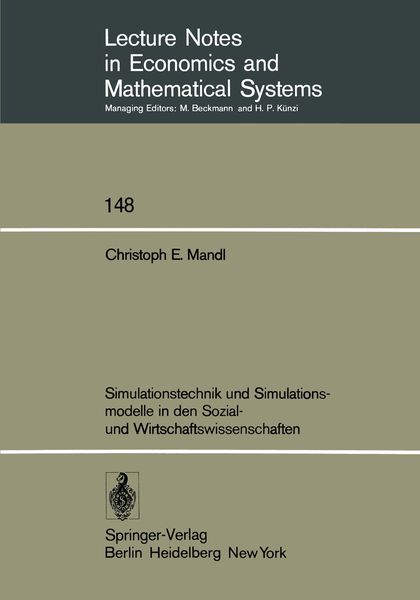 Produktbild: Simulationstechnik und Simulationsmodelle in den Sozial- und Wirtschaftswissenschaften