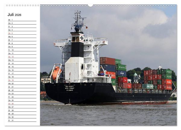 Produktbild: Dicke P&ouml;tte im Hafen und auf gro&szlig;er Fahrt (Wandkalender 2026 DIN A2 quer), CALVENDO Monatskalender